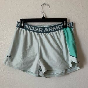 LG Women's Athletic Shorts in Light Gray and Mint